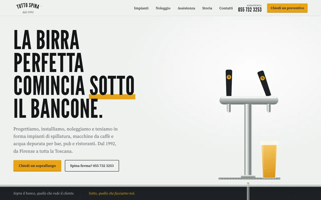 La home del sito demo di Tutto Spina